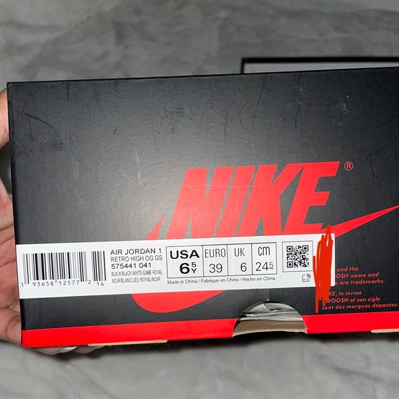 Jordan 1 Retro High Royal Toe GS - Picture 4 of 4